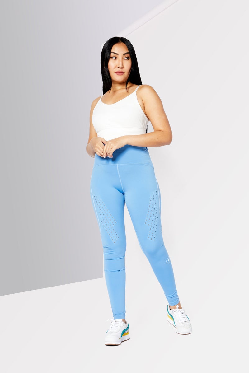 Adidas Women Sportswear Fit Training Leggings, Blue - Image 4